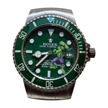 Moon24 - Rolex “Subamariner Hulk Smash ” Wall Clock 43cm