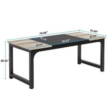 Groot bureau 180×80 cm – modern computerbureau, Computers en Software, Laptoptafels, Verzenden, Nieuw