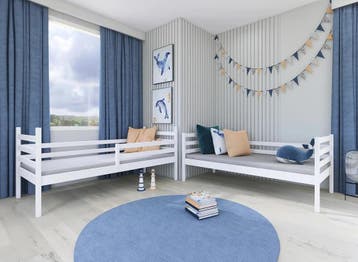 Stapelbed met Lade Nino - 2-persoons - 90 x 200 - Wit, Verzenden, Nieuw, Stapelbed