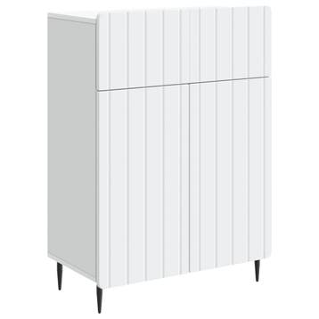 vidaXL Dressoir met lade Wit 66 x 34,5 x 92 cm Bewerkt hout, Verzenden, Nieuw, Overige houtsoorten, Minder dan 50 cm