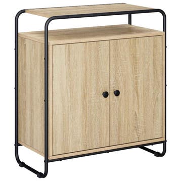 vidaXL Dressoir Sonoma Eiken 68 x 35 x 75 cm Bewerkt hout, Verzenden, Nieuw, Overige houtsoorten, Minder dan 50 cm