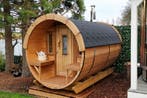 Barrel sauna | Ton sauna | Thermowood | Snelle opwarmtijd, Ophalen of Verzenden, Nieuw, Fins of Traditioneel, Complete sauna