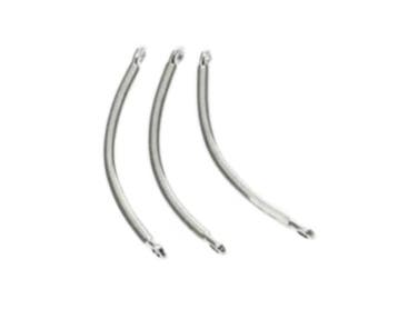 10 x Gebogen metalen staafjes met 2 oogjes 20 mm – oogjes., Ophalen of Verzenden
