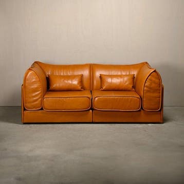 de Sede - De Sede Design Team - Sofa (2) - DS19 - Leder,, Antiek en Kunst