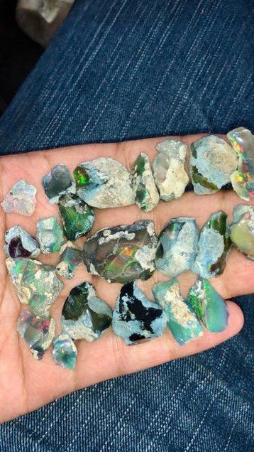 Opal ruwe steen — Lot 214,00 karaat Ruw- 42.8 g - (23)