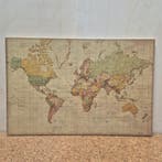OUTLET - Prikbord Wereldkaart Antiek - 60 x 90 cm, Ophalen of Verzenden, Nieuw