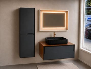 Compact badkamermeubel – modern, sterk &amp; uniek, Huis en Inrichting, Badkamer | Badkamermeubels, Ophalen, Nieuw