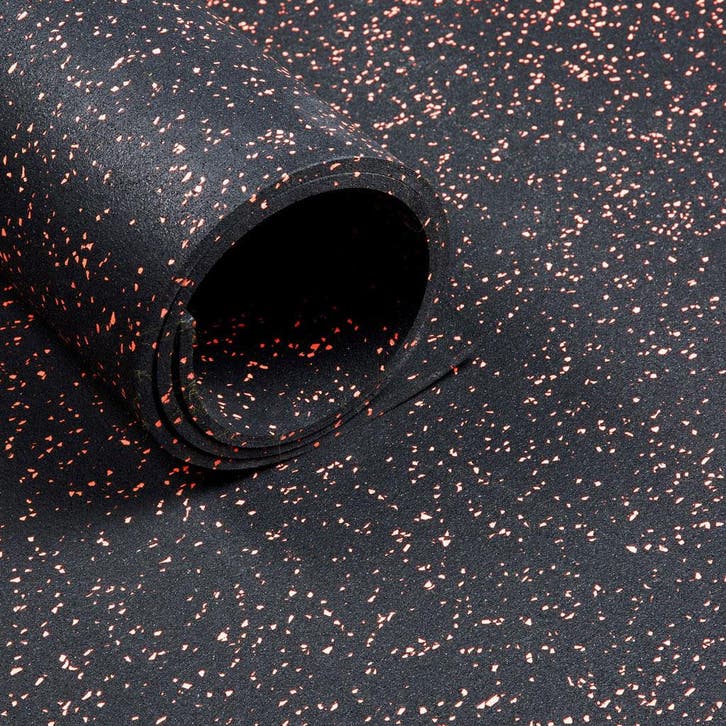 Sportvloer - Rol van 12,5 m2 - Dikte 6 mm - Zwart / Oranje, Sport en Fitness, Overige Sport en Fitness, Verzenden