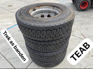 4 stuks goede vrachtwagenwielen bridgestone 295/80 R22.5
