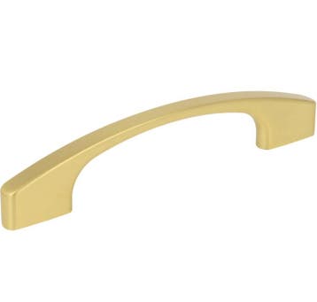 Meubelgreep boog zamak 128 mm mat messing, Verzenden, Nieuw