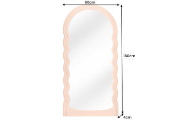 Design Wandspiegel WAVE 160cm abrikoos pastel ronde, Huis en Inrichting, Woonaccessoires | Spiegels, Ophalen of Verzenden, Nieuw