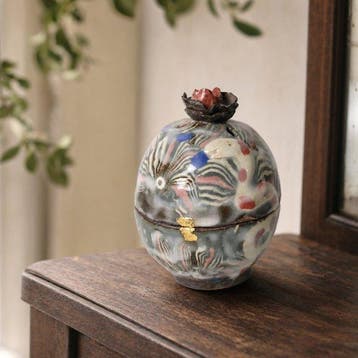Yamauchi Tatsuo - Pot - Steengoed - Neriage Lotus Gold