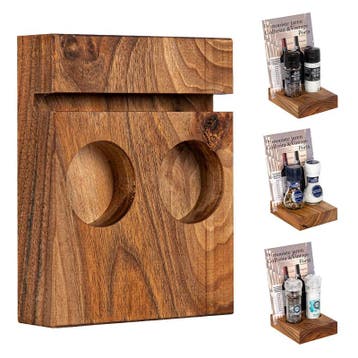 BLOC Solid - Menukaarthouder Notenhout Ø 42 mm, Diepte 5 mm, Nieuw in verpakking