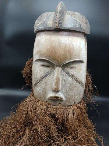 Prachtig Afrikaanse dansmasker - Giftand - Gabon (Zonder