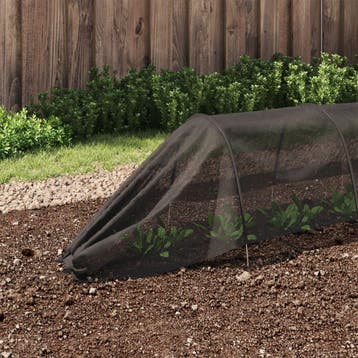 vidaXL Kweektunnel 300x50x48,5 cm staal en polyetheen zwart, Verzenden