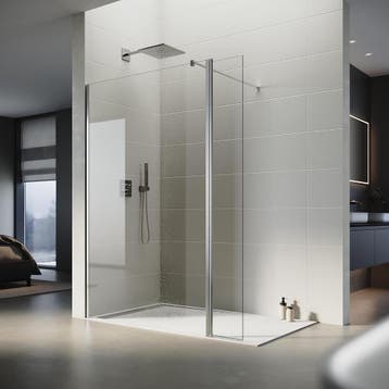 Douchewand 80cm Zwenkbaar | Tweedekansje | OP=OP, Ophalen of Verzenden, Zo goed als nieuw, Chroom, Douche
