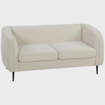 HOMCOM Sofa Velours Beige - Comfortabele 2-zits bank met ver, Verzenden, Nieuw