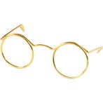 Bril, B: 50 mm, gatgrootte 17 mm, goud, 10 stuk/ 1 doos, Nieuw