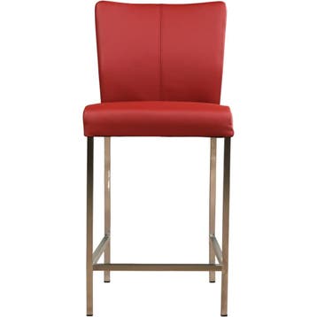 Set van 6 Leren barkruk Revolt laag - Toledo Red (rood) -, Huis en Inrichting, Ophalen of Verzenden, Nieuw, Leer