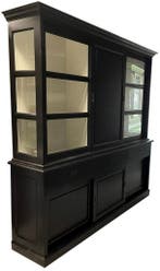 Buffetkast zwart Deurne 220cm dichte middendeur, Ophalen of Verzenden, Nieuw