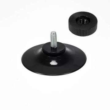 40mm Zwarte Zuignap met Schroefdraad en Zwarte Kartelmoe...