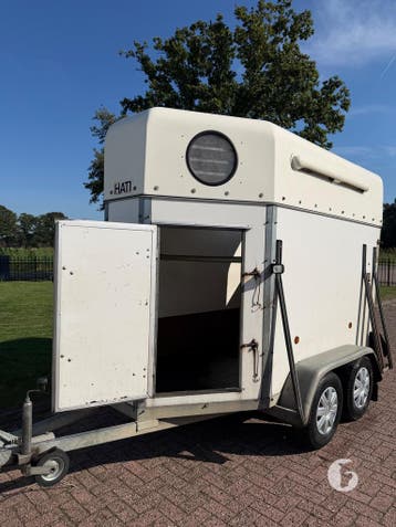 Leuke Hati 1,5 paards! Foodtrailer!, Ophalen, Zo goed als nieuw, Hout, 1½-paards trailer