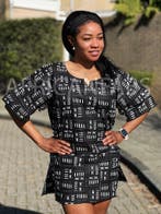 Zwart Bogolan Dashiki Shirt / Dashiki Jurk - Afrikaans shirt, Kleding | Heren, Ophalen of Verzenden, Nieuw