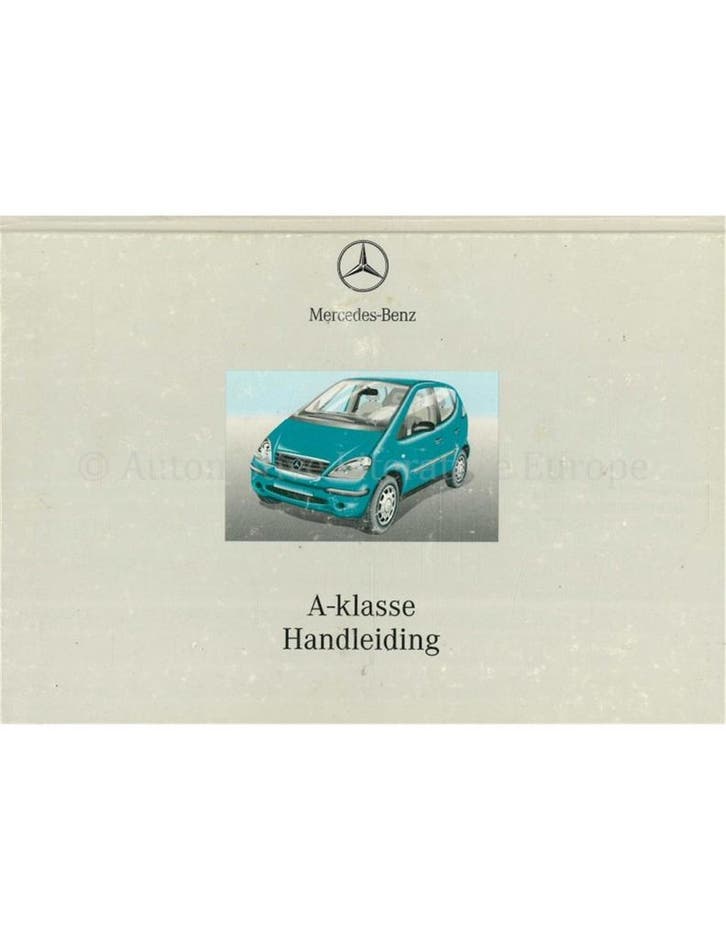 2000 MERCEDES BENZ A KLASSE INSTRUCTIEBOEKJE NEDERLANDS, Auto diversen, Handleidingen en Instructieboekjes