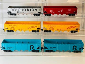 Tyco H0 - Modeltrein goederenwagonset (6) - Set of 6 hopper, Nieuw