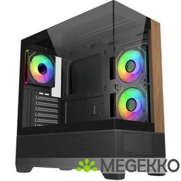 Cooler Master Elite 690 Wood Black, Computers en Software, Verzenden, Nieuw