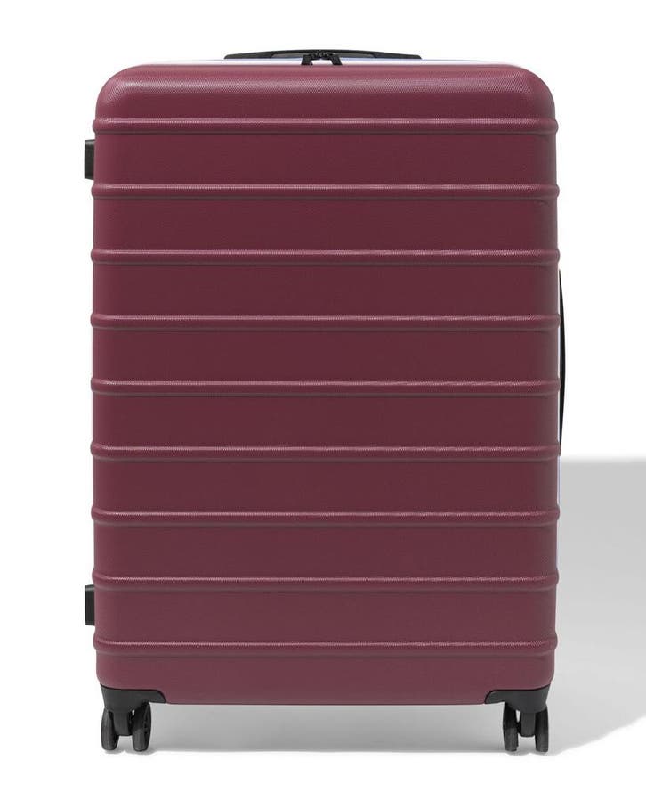 HEMA Koffer ABS 51x28x76cm 90L bordeaurood, Sieraden, Tassen en Uiterlijk, Tassen | Reistassen en Weekendtassen, Nieuw, Verzenden
