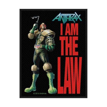 Anthrax I Am the Law patch officiële merchandise, Ophalen of Verzenden, Nieuw, Kleding