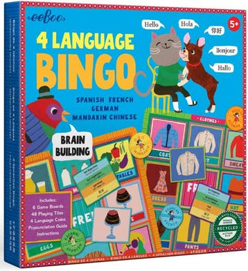 4 Language Bingo | eeBoo - Kinderspellen, Verzenden, Nieuw