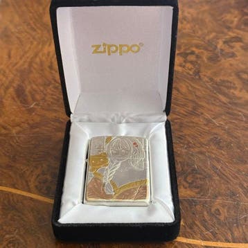 Zippo - Chica Anime, Gato en Oro y Acentos en Cobre - Zonder, Nieuw