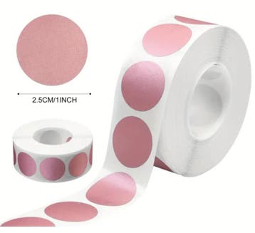 10 Krasstickers Roze  2.5cm, Ophalen of Verzenden, Nieuw, Sticker