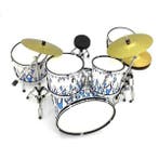 Miniatuur decoratief flames drumstel, Ophalen of Verzenden, Nieuw, Overige typen