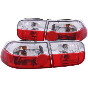 ANZO 1992-1995 Honda Civic Taillights Red/Clear, Ophalen of Verzenden, Nieuw
