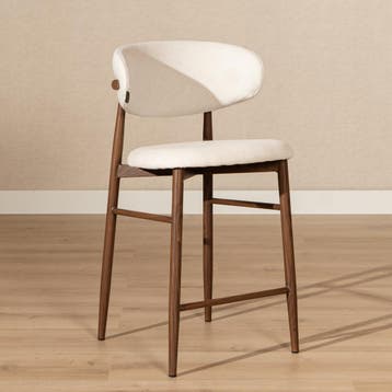 50% Korting: Barkruk Lara linnen off white 70 cm, Huis en Inrichting, Barkrukken, Ophalen, Zo goed als nieuw