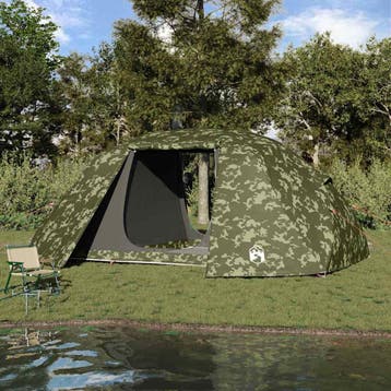 vidaXL Vistent Camouflage 514 x 465 x 187 cm Polyester en, Verzenden, Nieuw, Tot en met 2