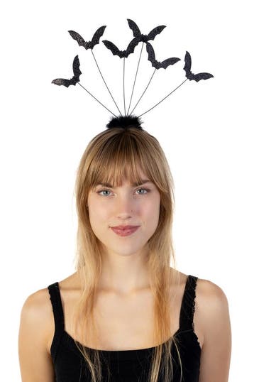 KIMU® Haarband Vleermuis Zwart Dons 6 Vleermuizen Vampier Di, Ophalen of Verzenden, Nieuw, Halloween, Accessoires