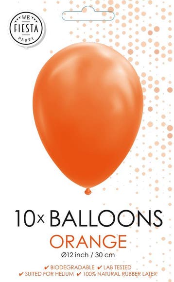10x Ballonnen oranje, Verzenden, Nieuw, Versiering, Verjaardag