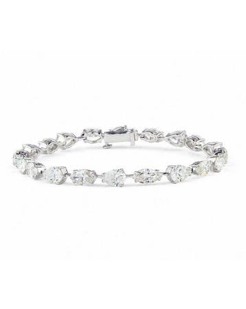 Tennis armband - 14 karaat Witgoud - 10.92ct. tw. Diamant