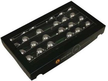 Kerstballen op Lange draad Zilver glans 4 cm 30 stuks, Ophalen of Verzenden, Nieuw