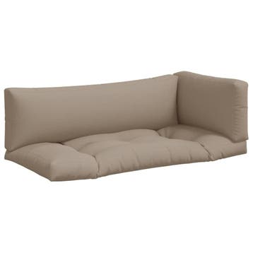 Palletkussens set 3-delig taupe - Retourdeal 34% Korting, Ophalen of Verzenden, Zo goed als nieuw