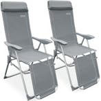 Tuinstoel met hoge rug Antraciet Aluminium , set van 2, Tuin en Terras, Tuinstoelen, Verzenden, Nieuw