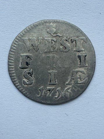 Nederland, West-Friesland Wapenstuiver 1716 (Zonder, Postzegels en Munten, Munten | Nederland