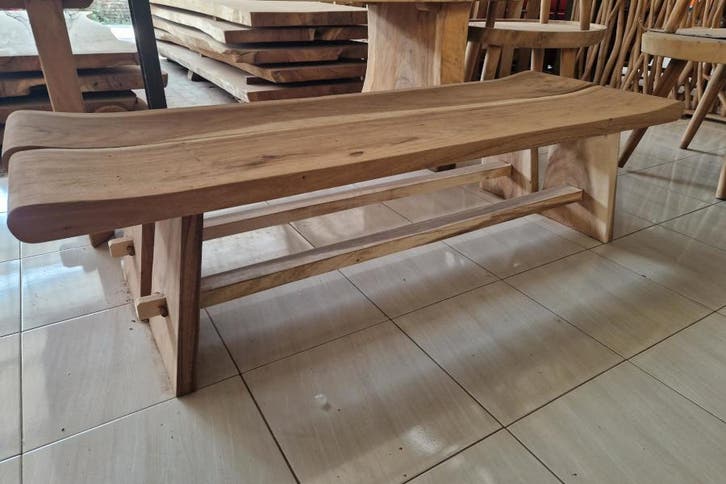 Rockwood® Tuinbank Japan Massief Suar-Hout 1.50m, Tuin en Terras, Tuinsets en Loungesets, Nieuw, Hout, Ophalen of Verzenden