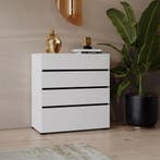 Ladekast Crotone - Wit - 4 Lades, Huis en Inrichting, Kasten | Ladekasten, Verzenden, Nieuw