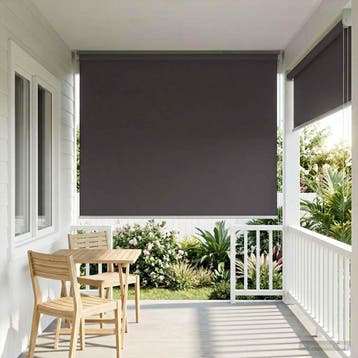 vidaXL Buitenrolgordijn UV-bescherming Antraciet 100 x 230, Huis en Inrichting, Verzenden, Nieuw