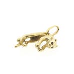 Gouden panter hanger met robijnen (Hanger of bedel), Ophalen of Verzenden, Gebruikt, Goud, Overige merken